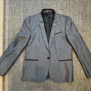 Guess Gray Slim-Fit Sport Coat Blazer
